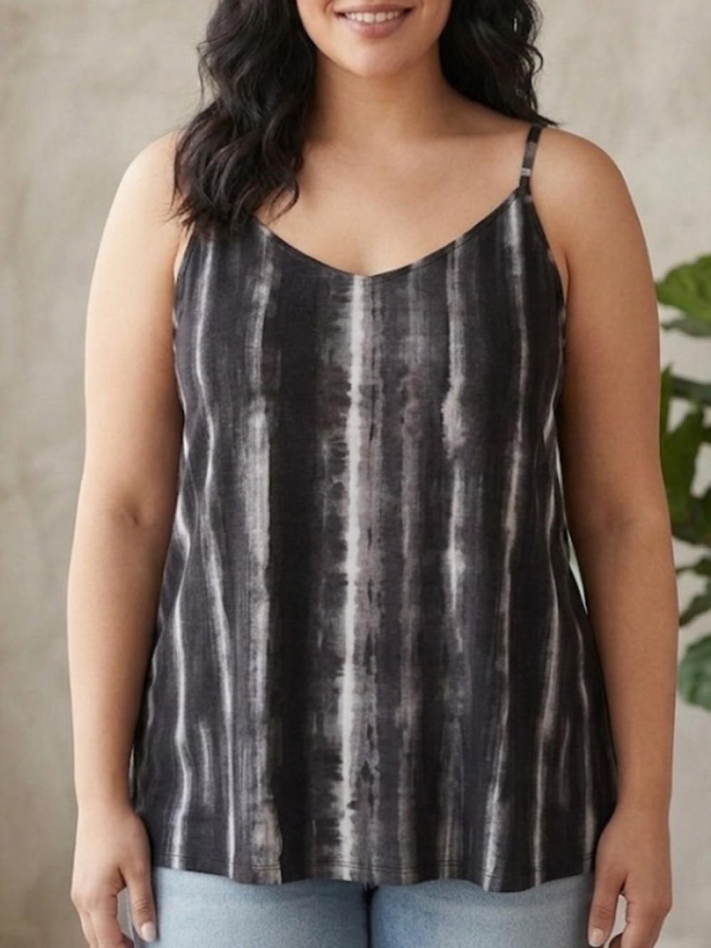 Torrid Super Soft Knits Black&White Striped Cami-0